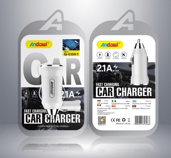 Caricatore da auto 1 USB 2.1A